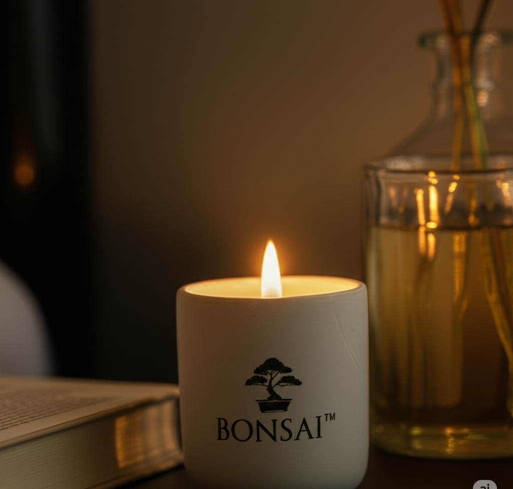 Bonsai™ Ceramic Scented Candle – Handcrafted Pottery Jar with Natural Relaxing Fragrance