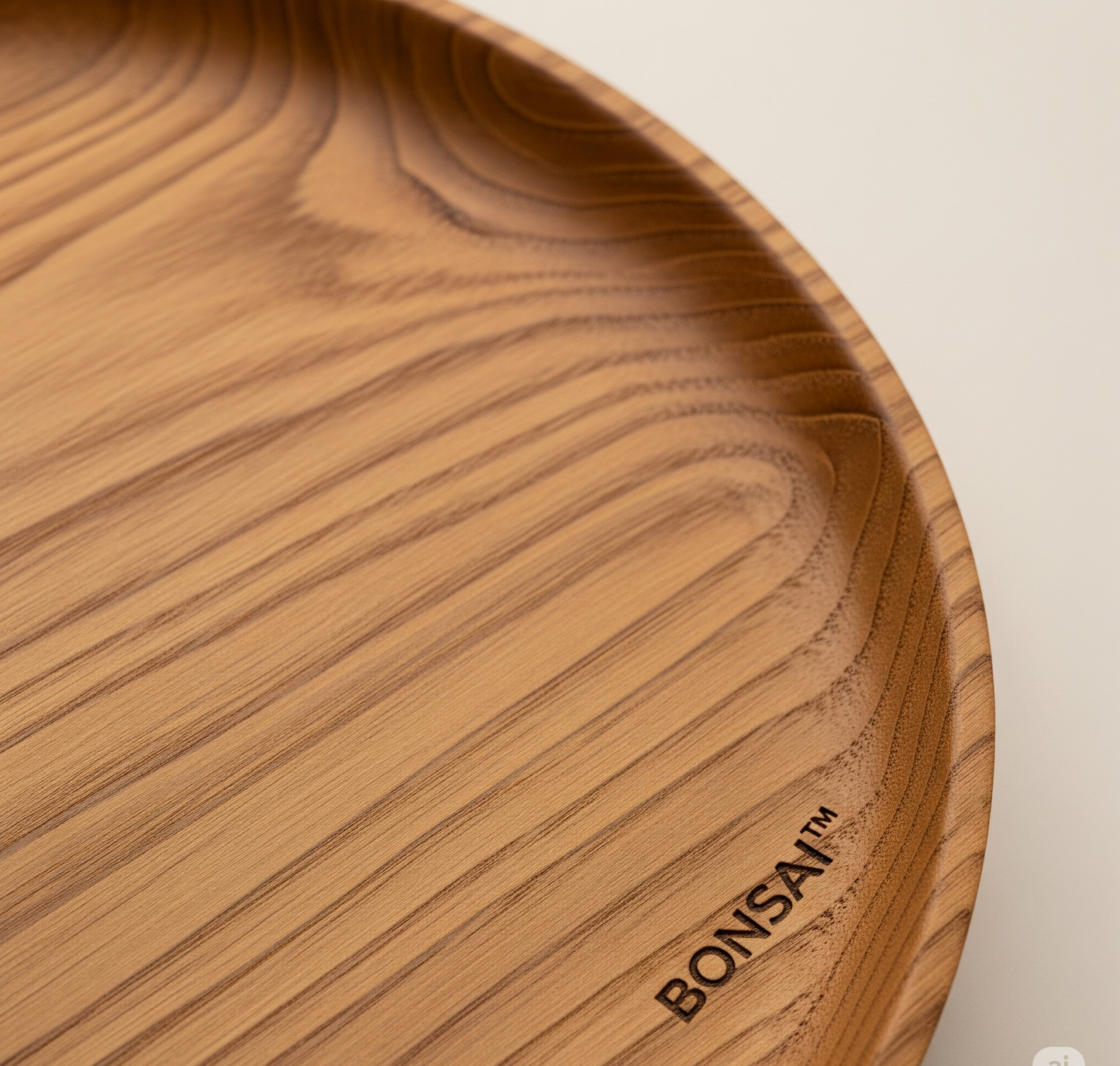 Bonsai™ Hand-Carved Teak Serving Platter – Oval Wooden Tray for Dining & Entertaining