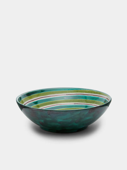 Vietri Hand-Painted Ceramic Salad Bowl – Green – 30cm 4